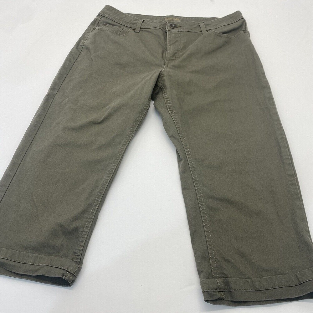 Wrangler‎  Women's Size 16M Pockets Cotton Denim Green Jean Capris Casual